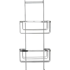SERVITEUR PAROI DOUCHE 2 PANIERS 2 CROCHETS CHROME