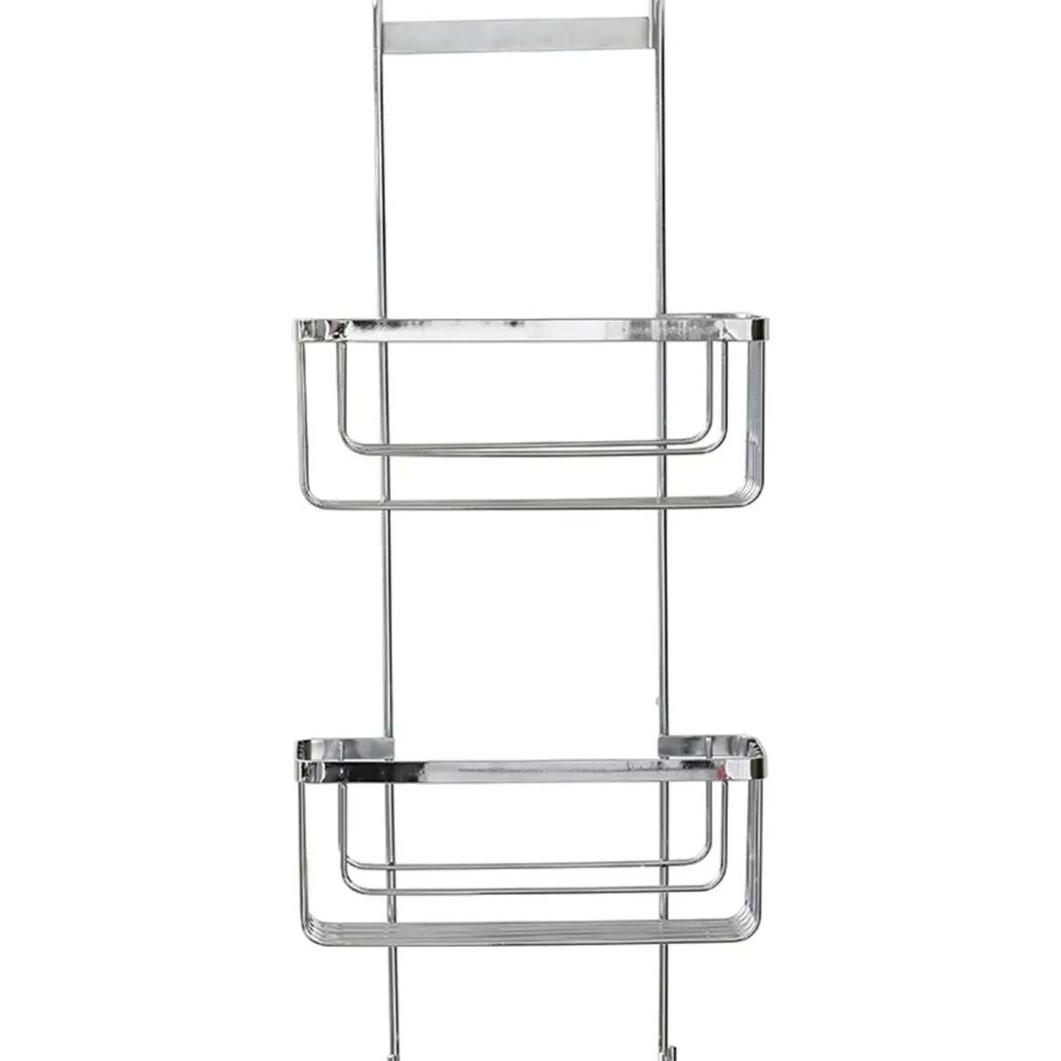 SERVITEUR PAROI DOUCHE 2 PANIERS 2 CROCHETS CHROME