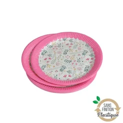 SET 10 ASSIETTES CARTON D.18CM HAPPY SPRING