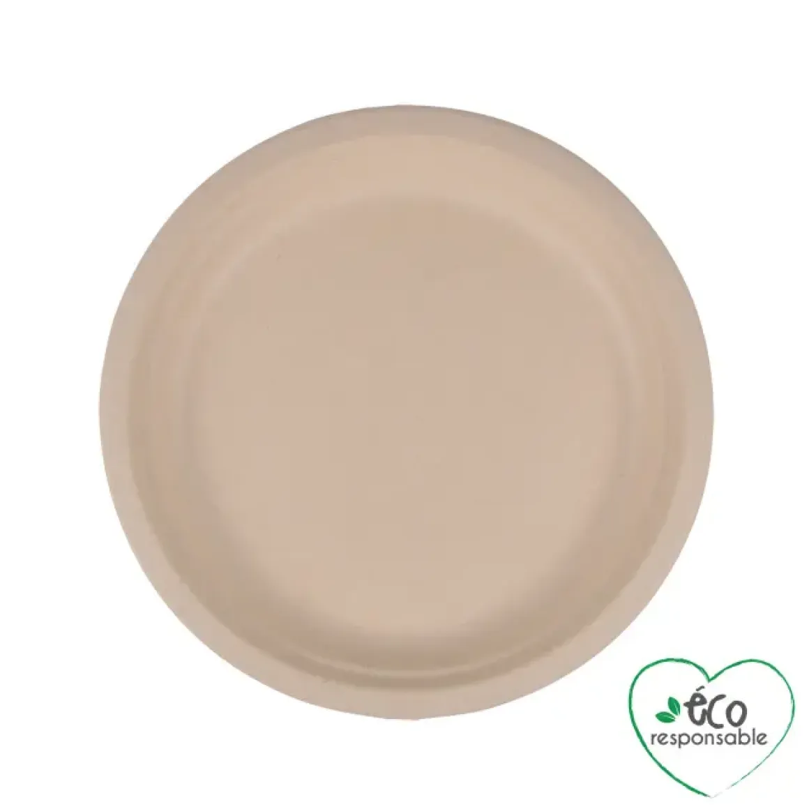 SET 12 ASSIETTES RONDES CANNE A SUCRE 18CM NATUREL