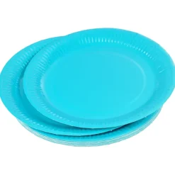 SET 20 ASSIETTES RONDES D.23CM BLEU