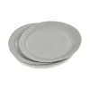 SET 20 ASSIETTES RONDES D.18CM GRIS