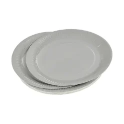SET 20 ASSIETTES RONDES D.18CM GRIS