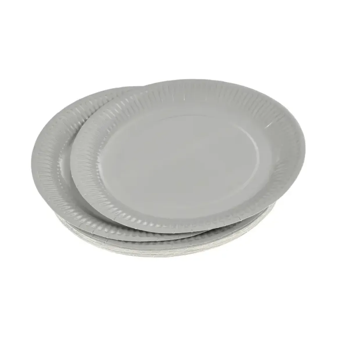 SET 20 ASSIETTES RONDES D.18CM GRIS