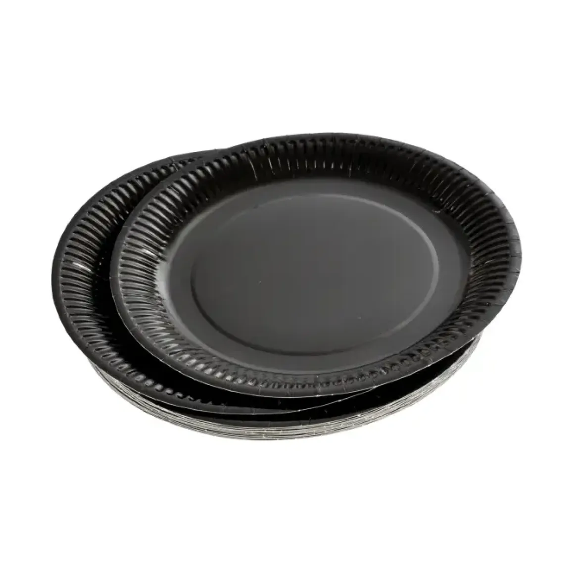 SET 20 ASSIETTES RONDES D.18CM NOIR