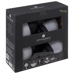 SET 4 BALISES SOLAIRES LUMIERE BLANCHE H.34CM