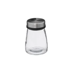 SET 3 BOCAUX EPICES VERRE ET INOX
