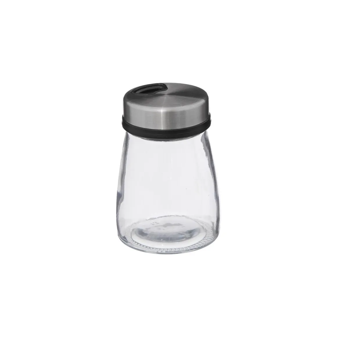 SET 3 BOCAUX EPICES VERRE ET INOX