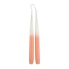 SET 2 BOUGIES CHANDELIER H.26CM TIE DYE BLANC ET BLUSH