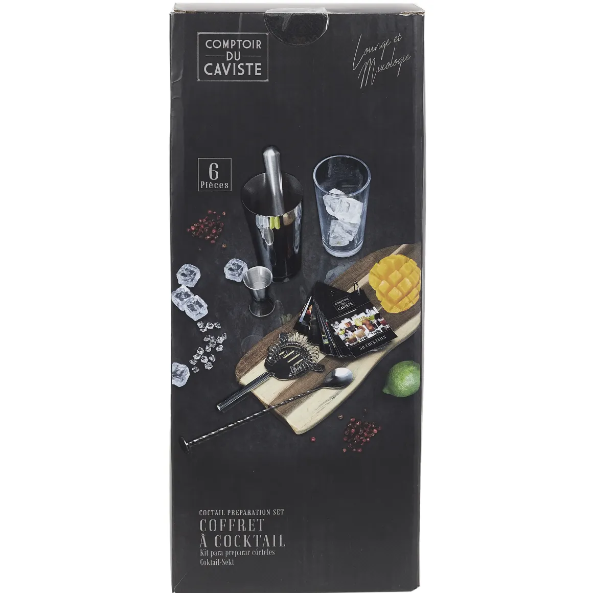 SET COCKTAIL 5 ACCESSOIRES ET 50 RECETTES