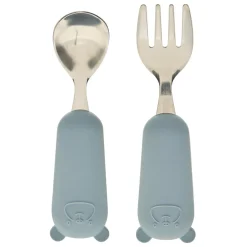 SET COUVERTS CUILLERE ET FOURCHETTE YUM BLEU L.16.5CM