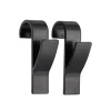 SET 2 CROCHETS RADIATEUR SECHE SERVIETTE NOIR