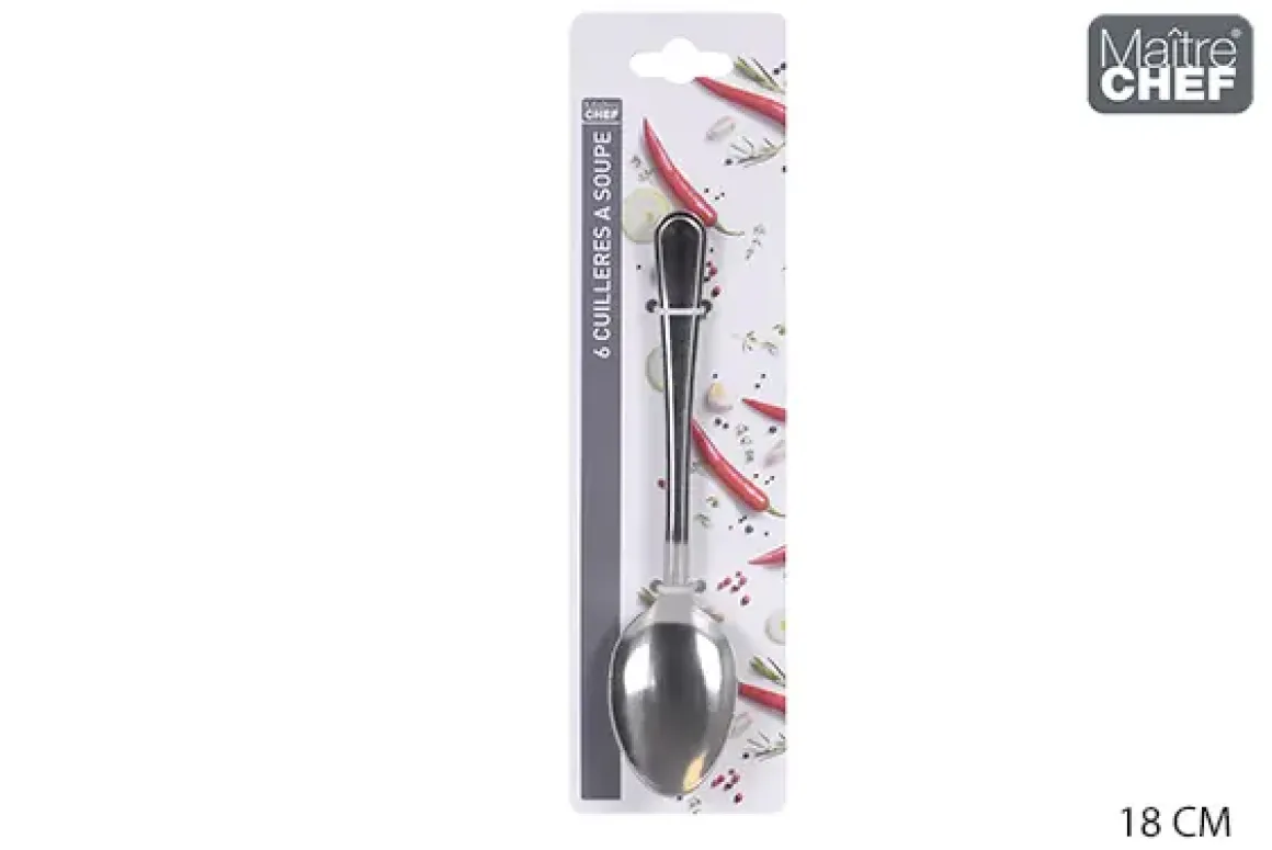 SET 6 CUILLERES A SOUPE INOX