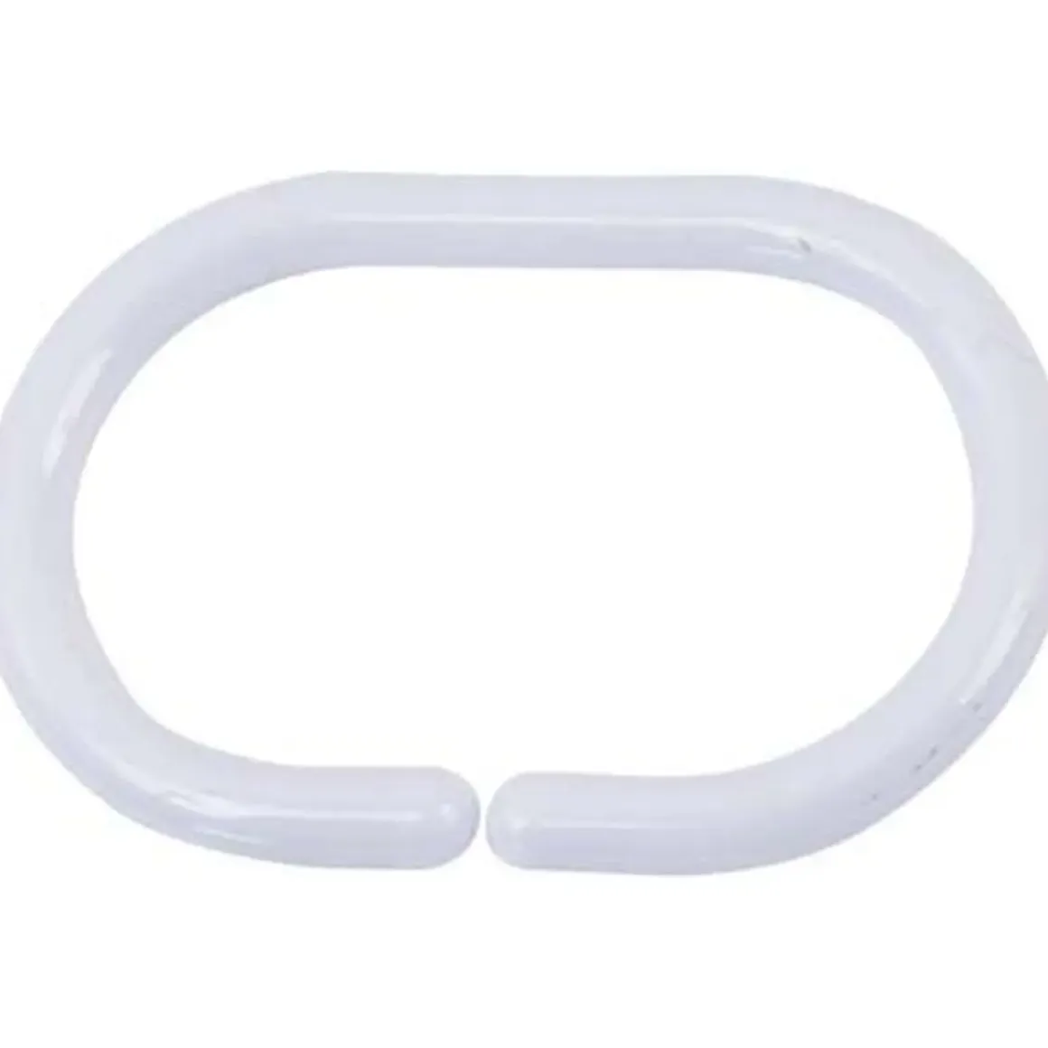 SET DE 12 ANNEAUX DE DOUCHE PS BLANC