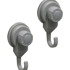 SET DE 2 CROCHETS  PROMO PP SUR VENTOUSES    GRIS