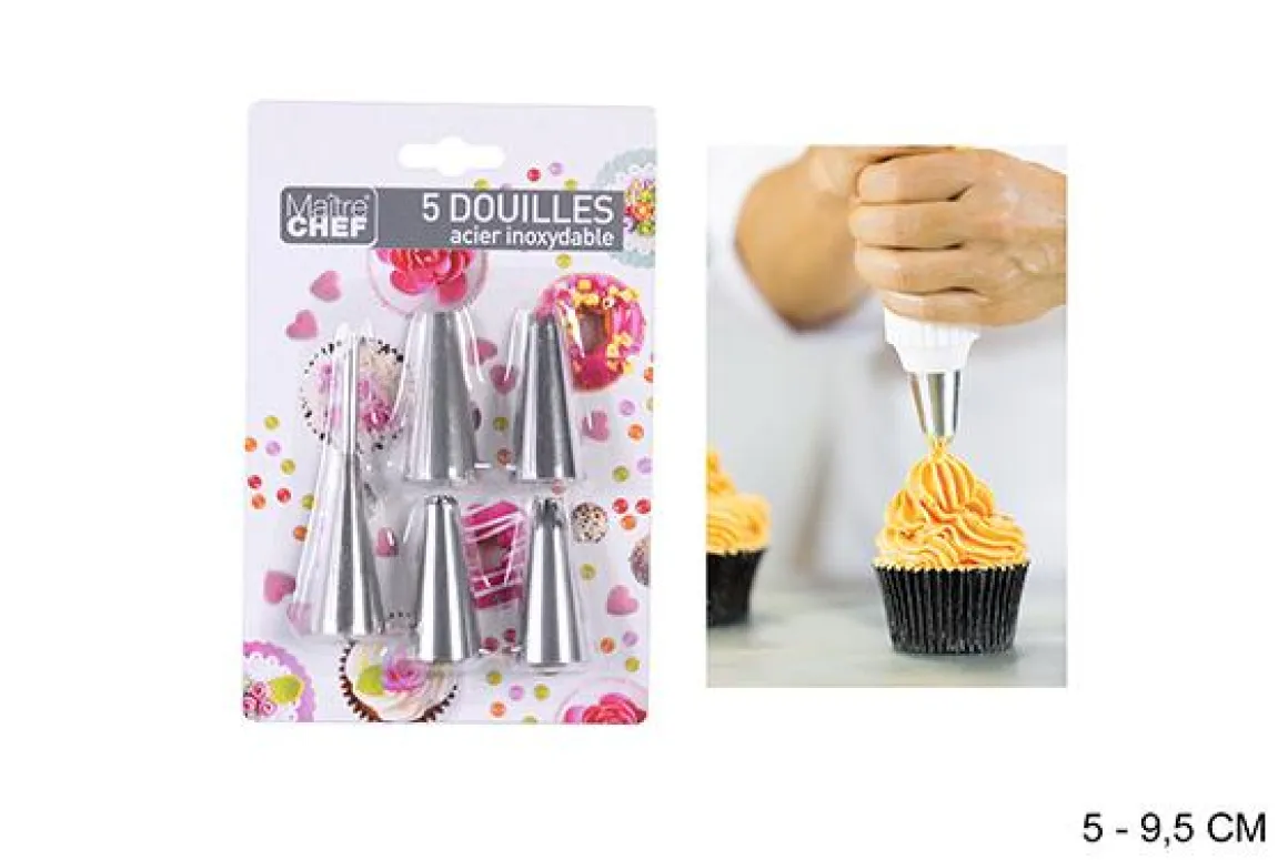 SET DE 5 DOUILLES INOX