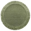 SET DE TABLE 0 38CM FIBRE PAPIER PEPITA SAUGE