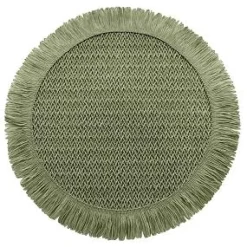 SET DE TABLE 0 38CM FIBRE PAPIER PEPITA SAUGE