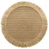 SET DE TABLE 0 38CM FIBRE PAPIER PEPITA CAMEL