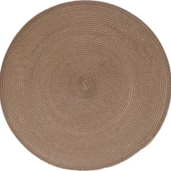 SET DE TABLE TRESSE ROND TAUPE