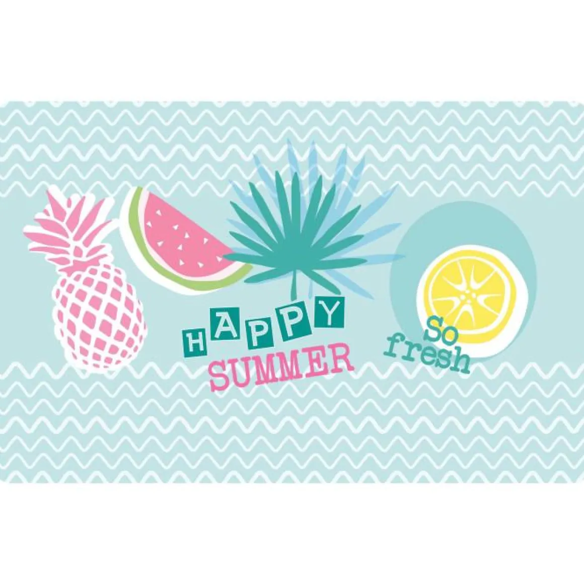 SET DE TABLE 28.5X44 CM POLYPROPYLENE OPAQUE HAPPY SUMMER