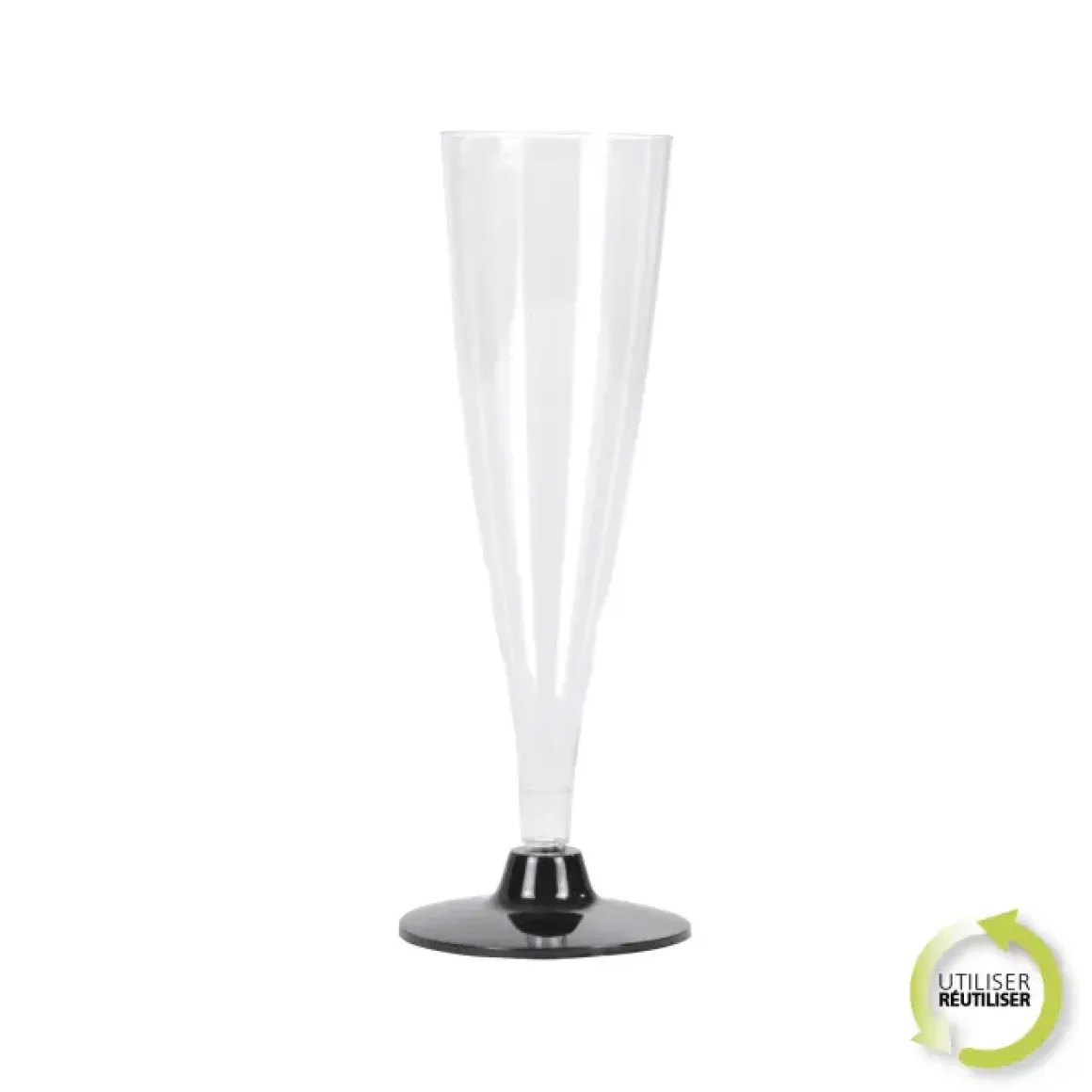 SET 6 FLUTES A CHAMPAGNE 14CL NOIR