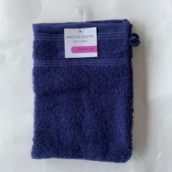 SET 2 GANTS TOILETTE 16X21CM BLEU