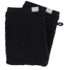 SET 2 GANTS TOILETTE 15X21CM COTON NOIR