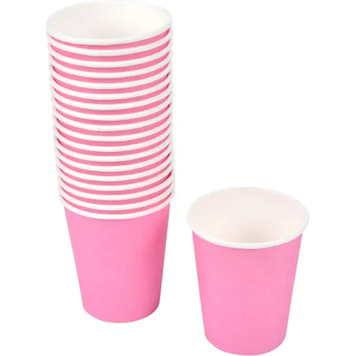 SET 20 GOBELETS CARTON 23CL ROSE CLAIR