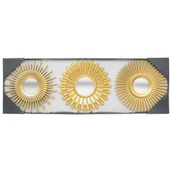 SET 3 MIROIRS AMED OR D.25CM