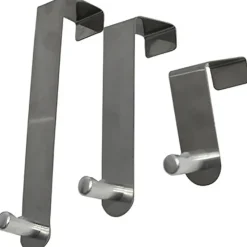 SET 3 PATERES ACIER INOXYDABLE POUR PORTE CHROME