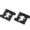SET 2 PETITES PATERES BONHOMME METAL A SUSPENDRE NOIR