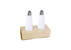SET SALIERE POIVRIERE VERRE ET INOX