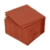 SET 40 SERVIETTES COCKTAIL PAPIER 2 PLIS 25X25CM TERRACOTTA