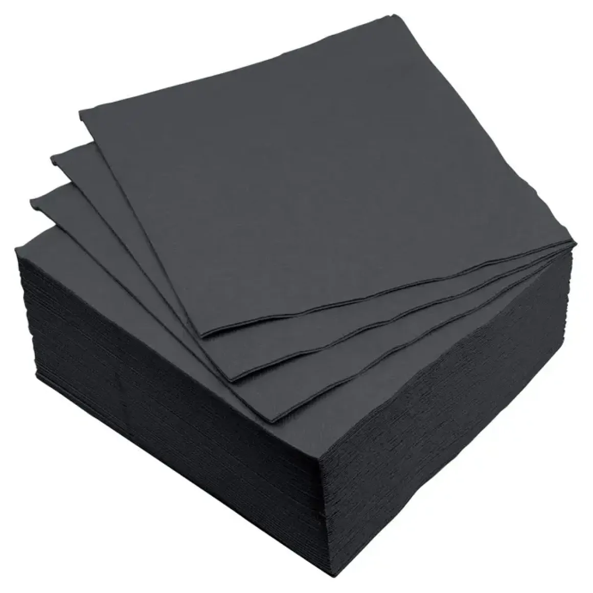 SET 40 SERVIETTES MICRO NOIR 38X38CM