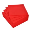 SET 40 SERVIETTES MICRO ROUGE 38X38CM