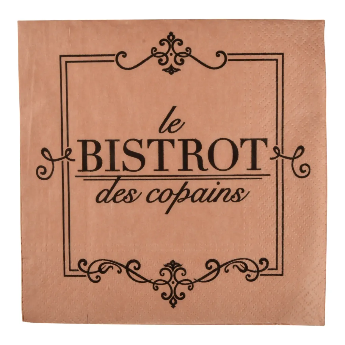 SET 20 SERVIETTES PAPIER 3 PLIS 33X33CM BISTROT