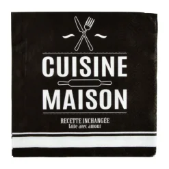 SET 20 SERVIETTES PAPIER 3 PLIS 33X33CM CUISINE MAISON