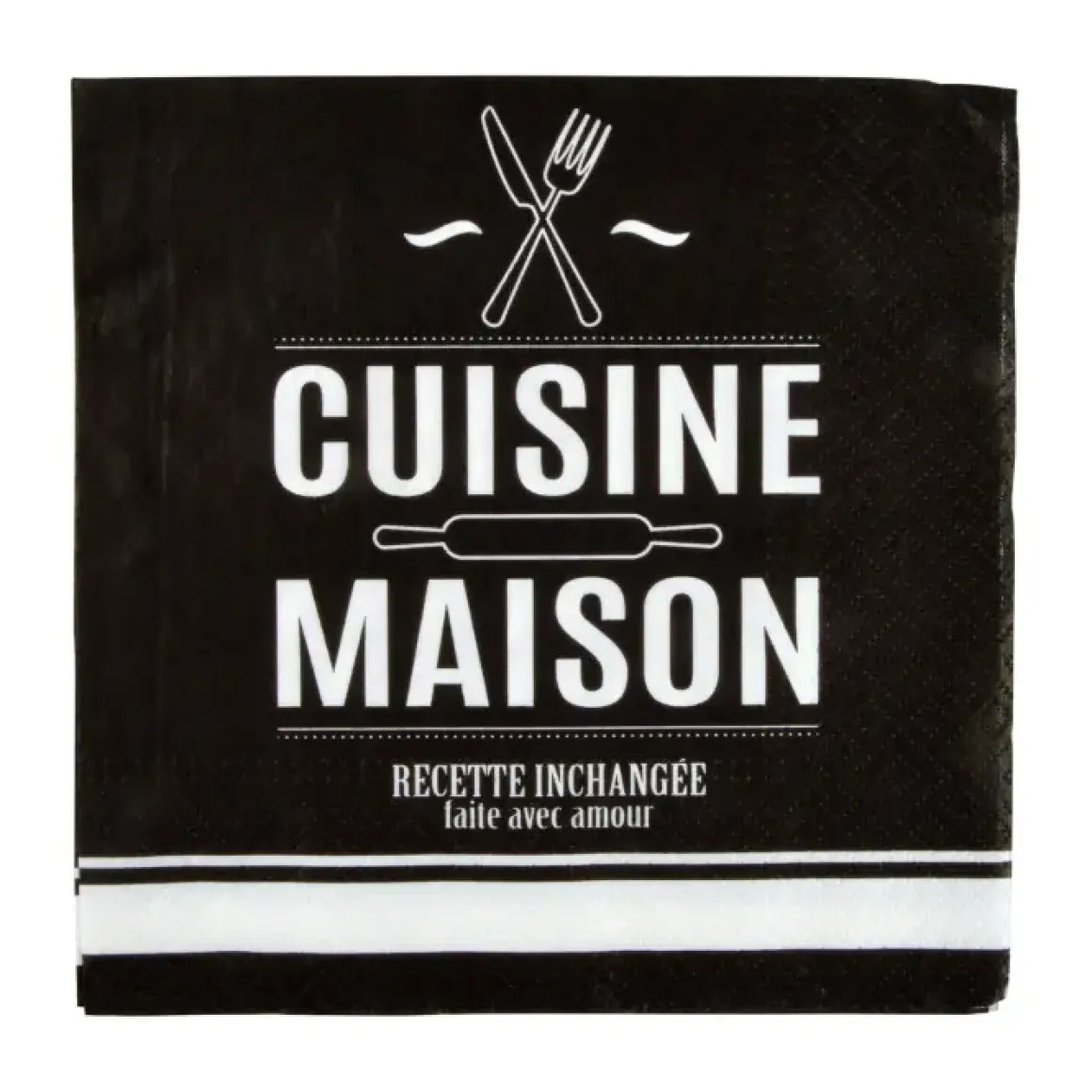 SET 20 SERVIETTES PAPIER 3 PLIS 33X33CM CUISINE MAISON