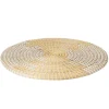 SET TABLE VANNERIE 35CM JAUNE