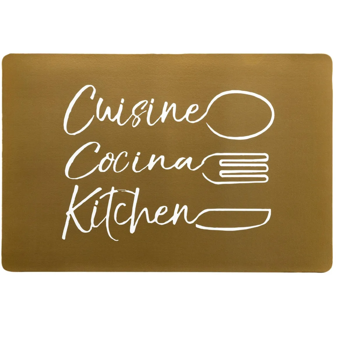 SET TABLE 28.5X43.5CM IMPRIME CUISINA OR