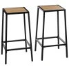 SET 2 TABOURETS DE BAR ALIAJ H.71.5CM