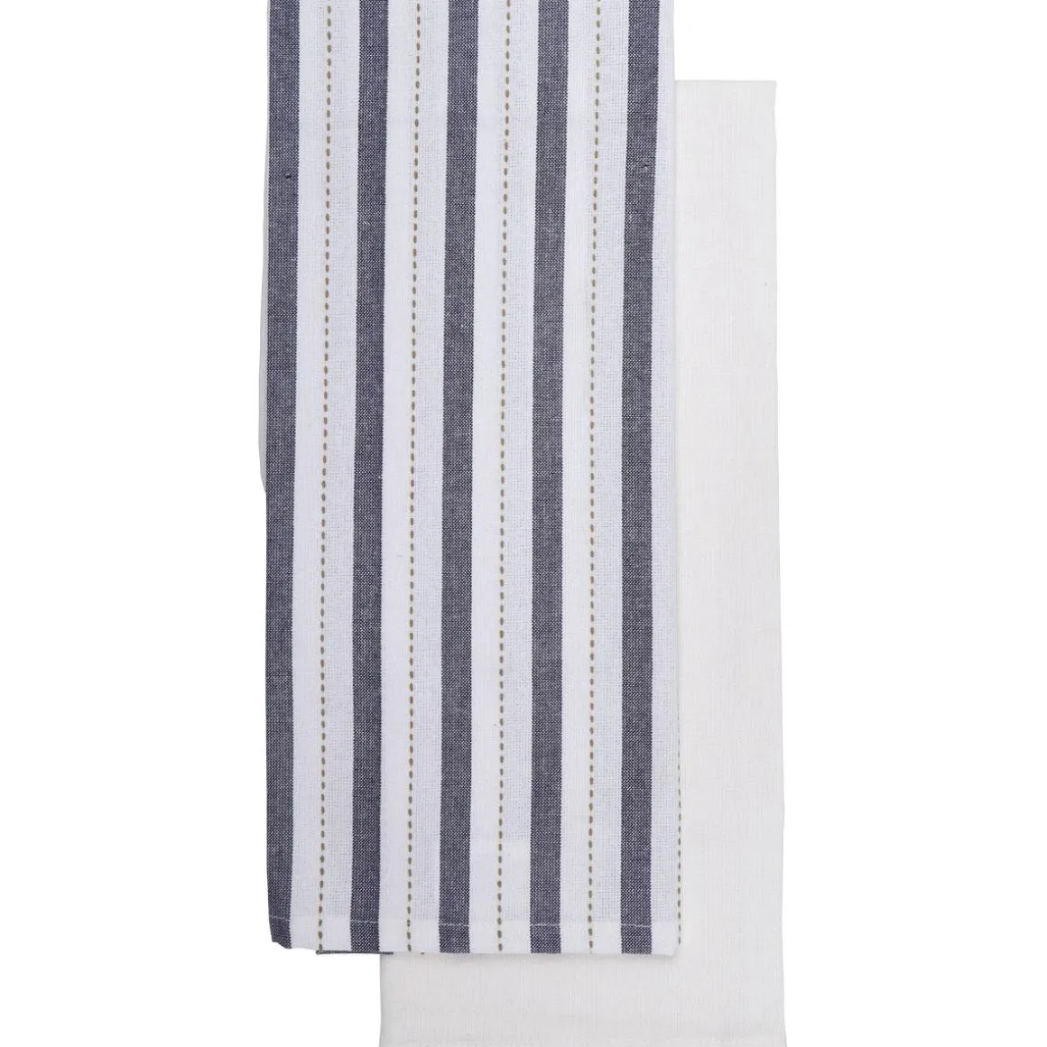 SET 2 TORCHONS CHARLIZE 50X70CM COTON BLEU