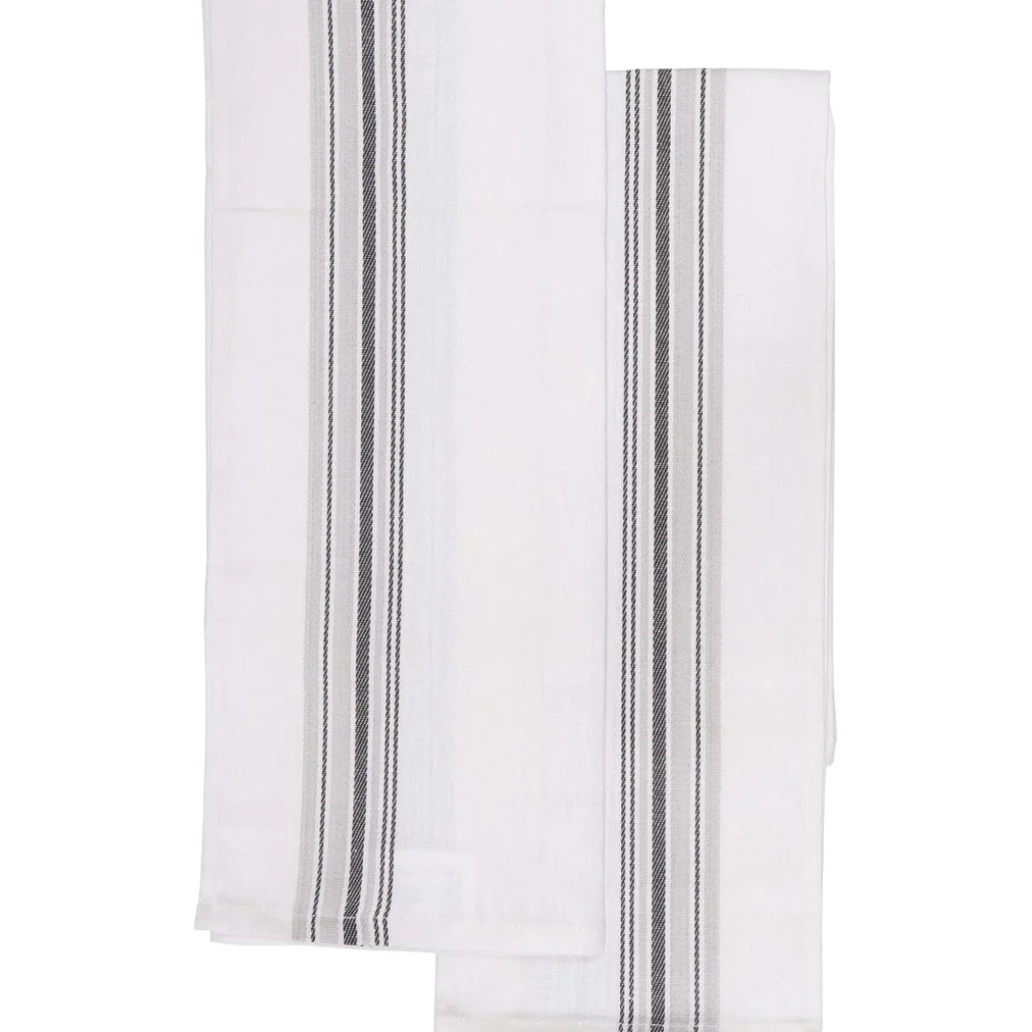 SET 2 TORCHONS GASTON 50X70CM COTON GRIS