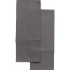 SET 2 TORCHONS JUSTIN 50X70CM COTON GRIS FONCE