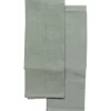 SET 2 TORCHONS JUSTIN 50X70CM COTON VERT DE GRIS