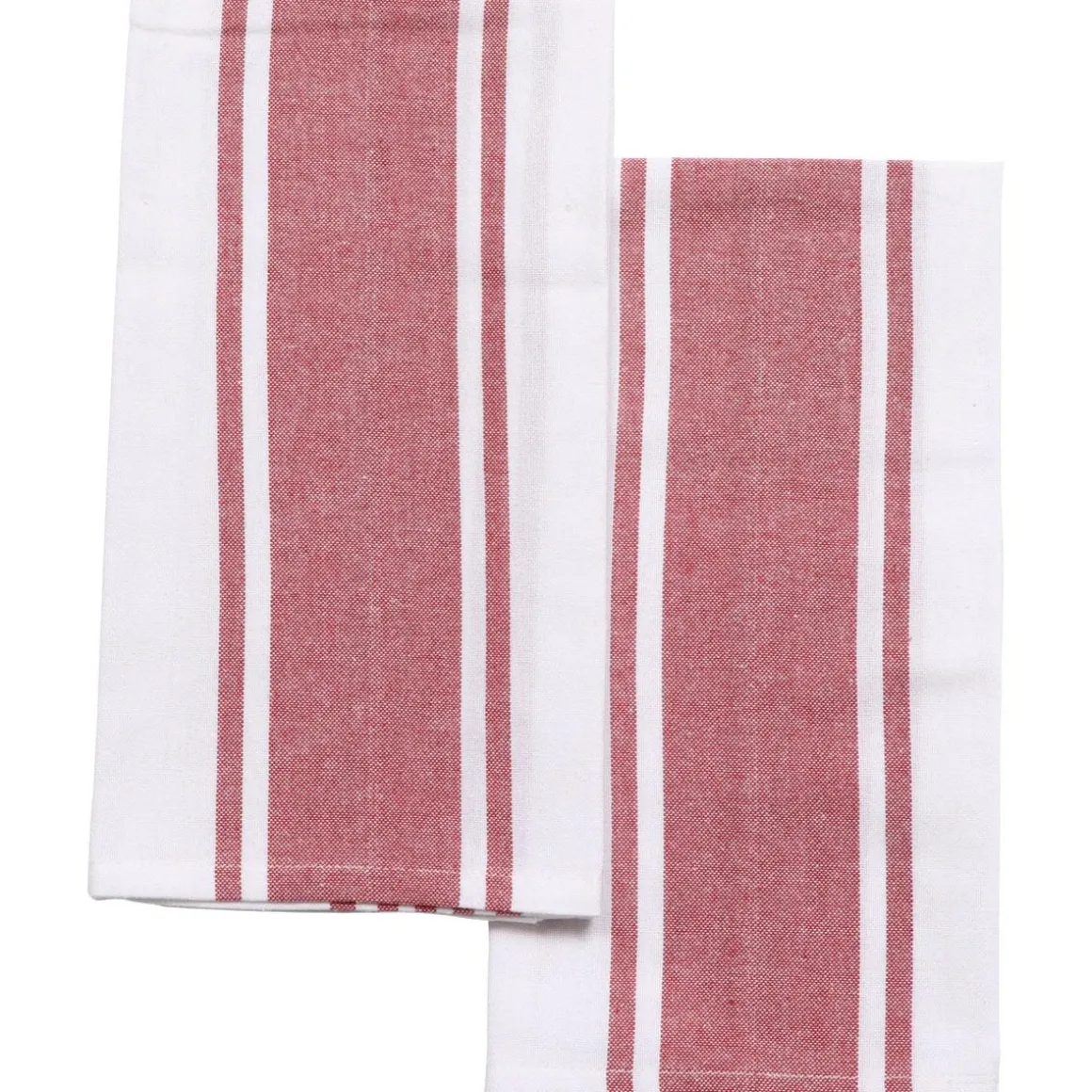 SET 2 TORCHONS LENA 50X70CM COTON POLYESTER ROUGE