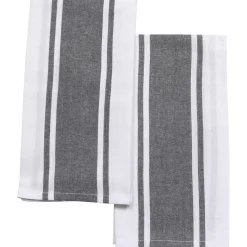 SET 2 TORCHONS LENA 50X70CM COTON POLYESTER NOIR