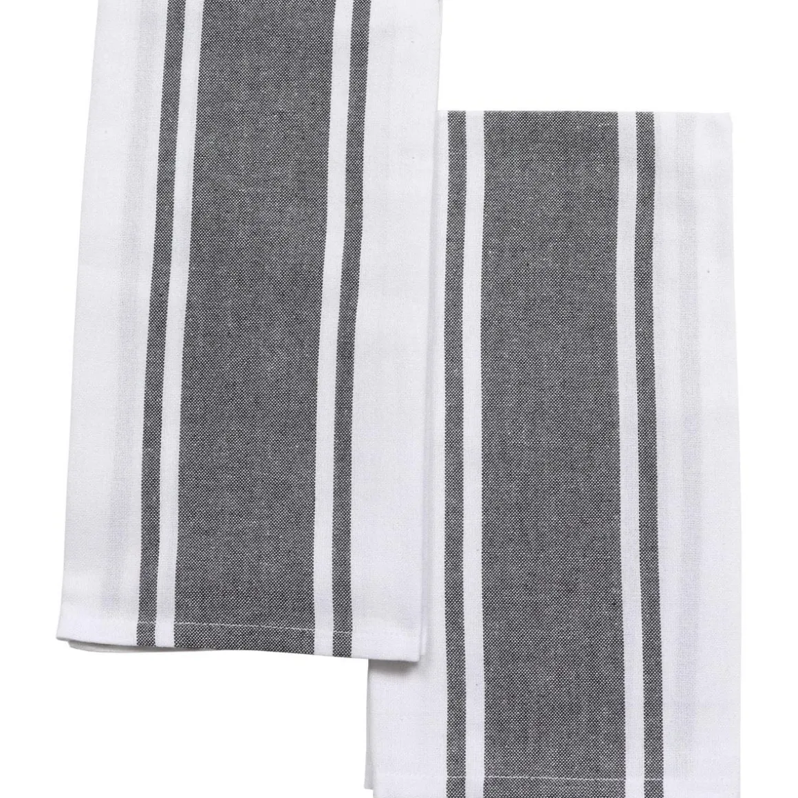 SET 2 TORCHONS LENA 50X70CM COTON POLYESTER NOIR