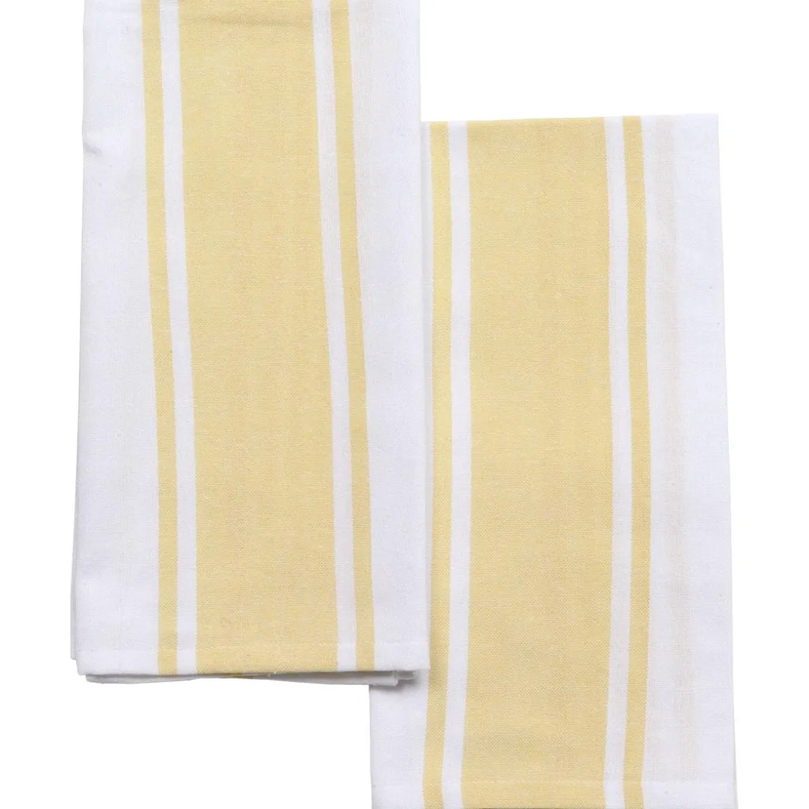 SET 2 TORCHONS LENA 50X70CM COTON POLYESTER JAUNE